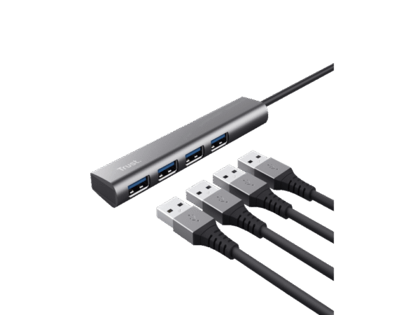 Adapter TRUST HALYX USB HUB-3.2/4xUSB/siva