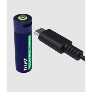 Punjive baterija TRUST USB-C  4P - AA/4 kom/USB-C kabel 4P/ crna