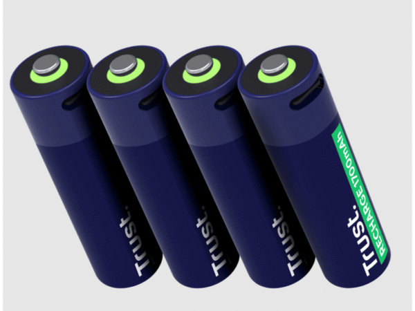 Punjive baterija TRUST USB-C  4P - AA/4 kom/USB-C kabel 4P/ crna - Image 2