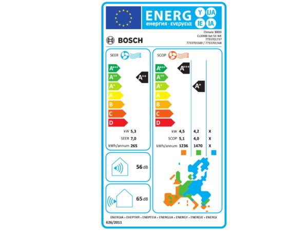 Klima BOSCH Climate 3000i BAC3i-1832IA/inverter/WiFi Ready/A++/A+/R32/18000BTU/bela - Image 4