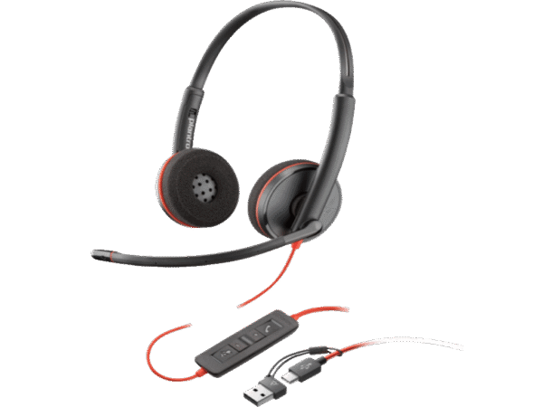 Slušalice HP Poly BW 3220 Stereo USB-C HS +USB-C/A/crna
