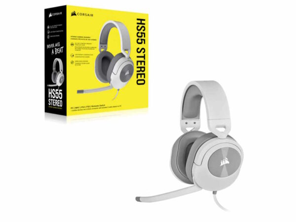 SLUŠALICE CORSAIR HS55 STEREO ŽICNE/CA-9011261-EU/gaming/bela - Image 4