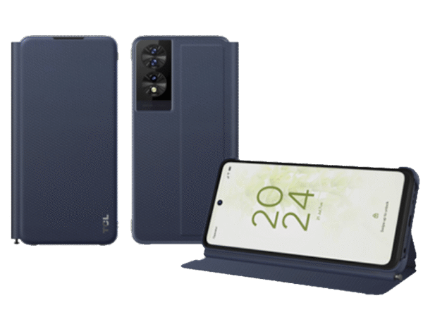 Maska+olovka za smartphone TCL 40 NxtPaper/flip/tamnoplava