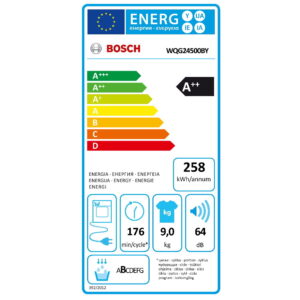 Mašina za sušenje veša BOSCH WQG24500BY/Serija6/9kg/A++/84,2x59,8x61,3cm/bela